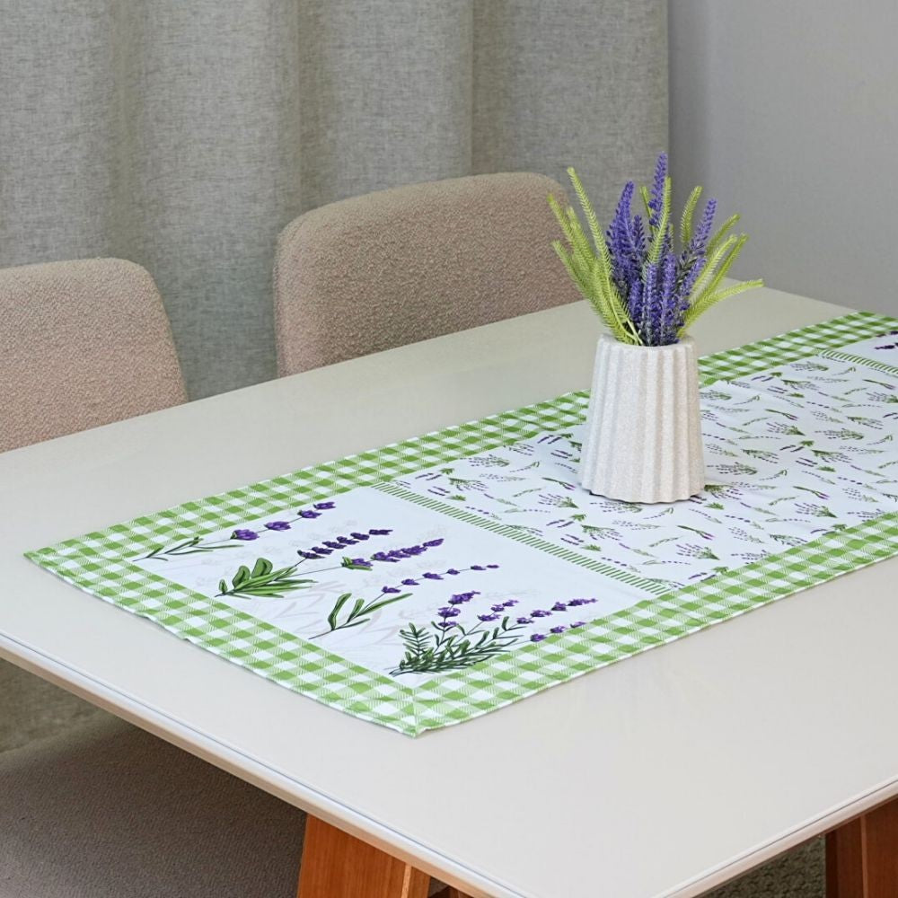 Caminho de Mesa Estampado Allegra 1 Peça 1,25m x 43cm 100% Poliéster - Lavanda