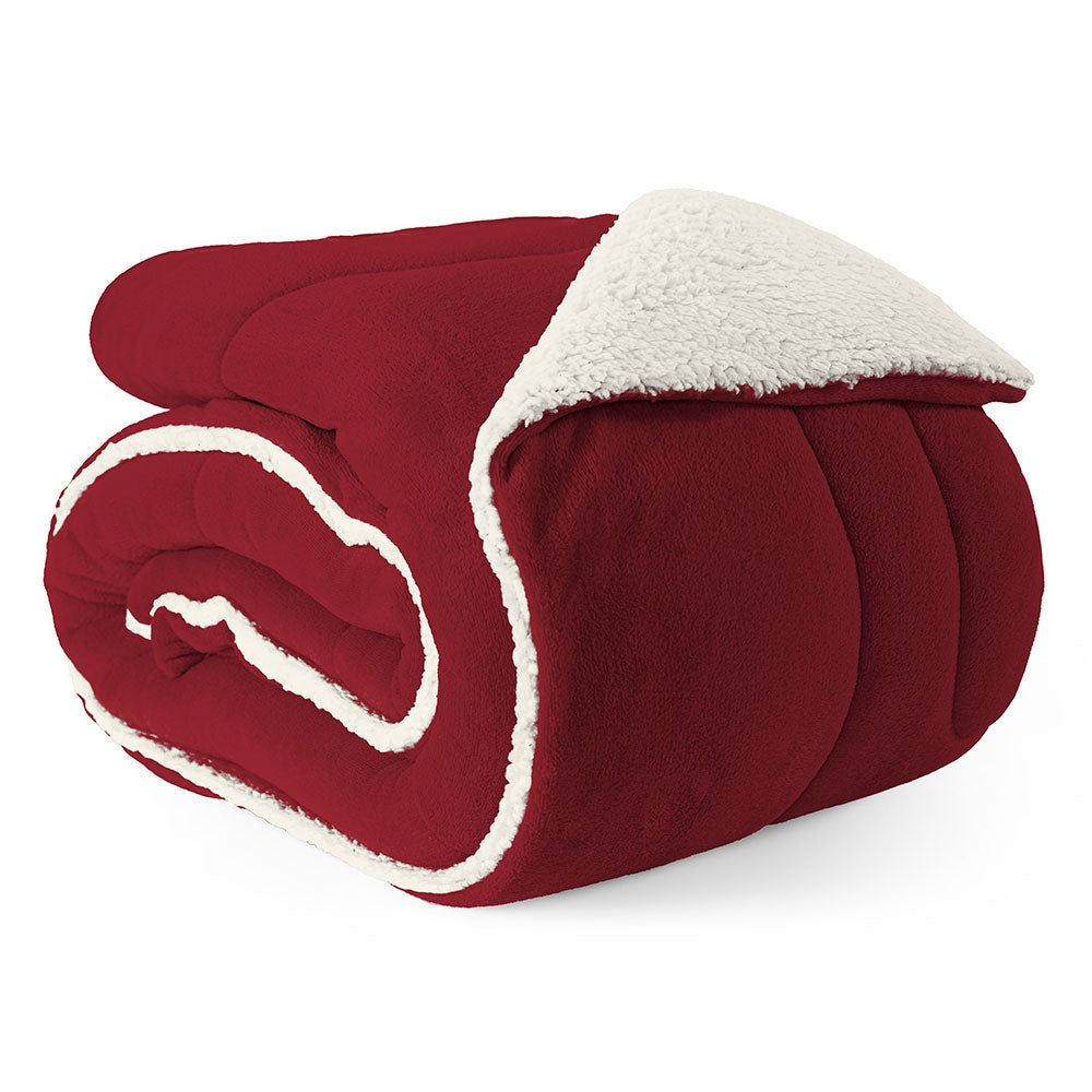 Coberdrom Cobertor King 1 Peça Maya Manta Soft e Sherpa de Carneiro 100% Polié