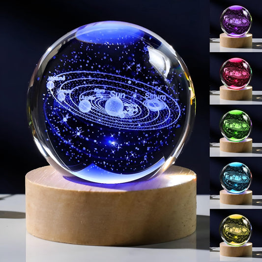 Luminária De Mesa Bola De Cristal 3D LED RGB B-Max BM-F976