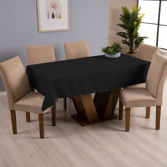 Toalha de Mesa Basic 1 Peça 1,45m x 1,40m 4 Lugares 100% Poliéster Tecido Oxfo