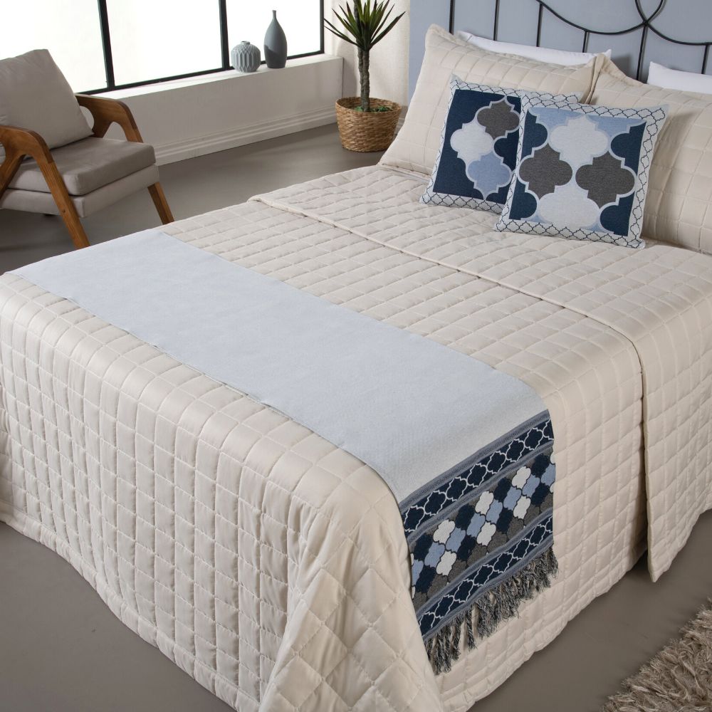 Kit Peseira Grécia 5 Peças King 60% Algodão / 40% Poliéster Tecido Jacquard