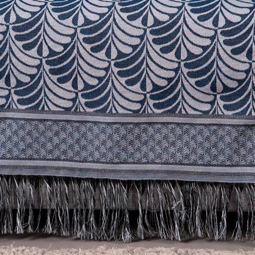 Manta Para Sofá Com Franja Luxor 1 Peça 2,10m x 1,35m 60% Algodão / 40% Poliéster Tecido Jacquard