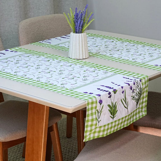 Caminho de Mesa Estampado Allegra 1 Peça 1,25m x 43cm 100% Poliéster - Lavanda
