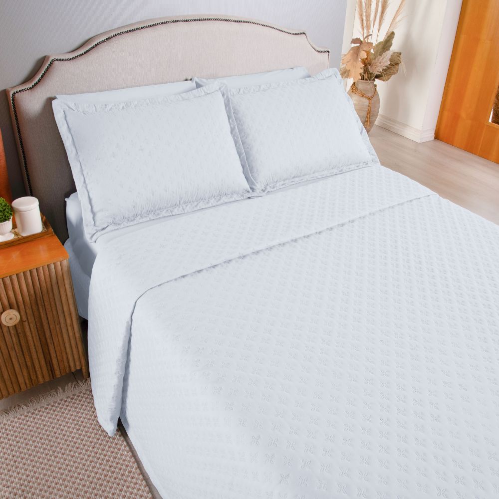 Kit Cobre Leito Matelado Dupla Face Attuale 3 Peças Casal 100% Poliéster - Bra